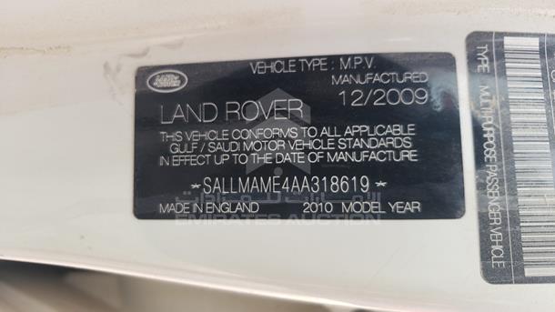VIN: SALLMAME4AA318619 Range Rover  0